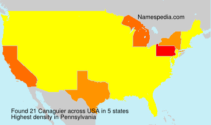 Surname Canaguier in USA