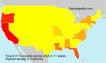 Surname Canavello in USA Surname Canavello in USA
