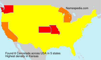 Surname Cancelada in USA Surname Cancelada in USA