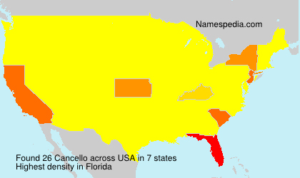 Surname Cancello in USA Surname Cancello in USA