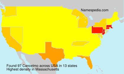 Surname Cancelmo in USA Surname Cancelmo in USA