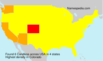 Surname Candless in USA Surname Candless in USA