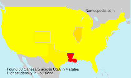 Surname Canezaro in USA Surname Canezaro in USA