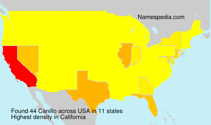 Surname Canillo in USA Surname Canillo in USA