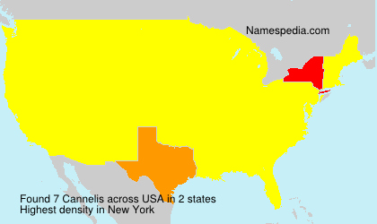 Surname Cannelis in USA Surname Cannelis in USA