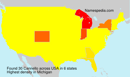 Surname Cannello in USA Surname Cannello in USA