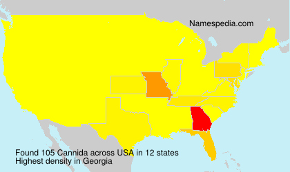 Surname Cannida in USA Surname Cannida in USA
