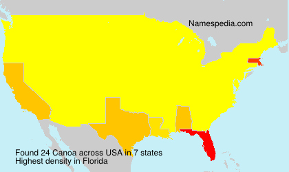 Surname Canoa in USA Surname Canoa in USA