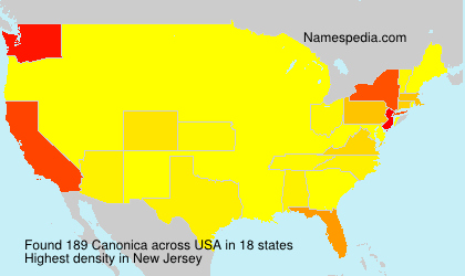 Surname Canonica in USA Surname Canonica in USA