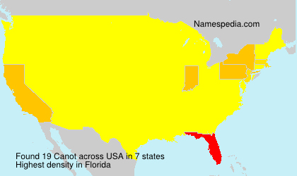 Surname Canot in USA Surname Canot in USA