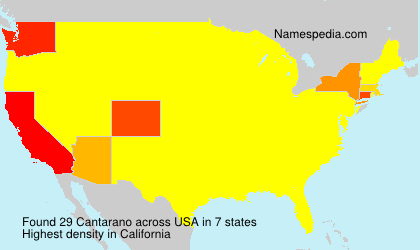 Surname Cantarano in USA Surname Cantarano in USA