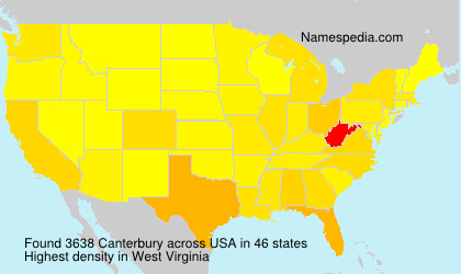 Surname Canterbury in USA Surname Canterbury in USA