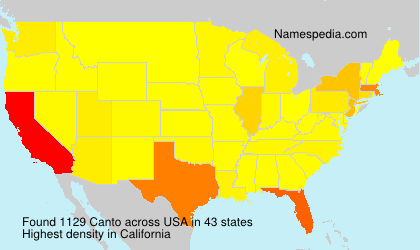 Surname Canto in USA Surname Canto in USA