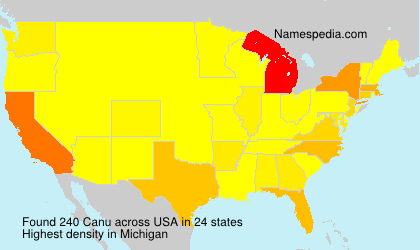 Surname Canu in USA Surname Canu in USA