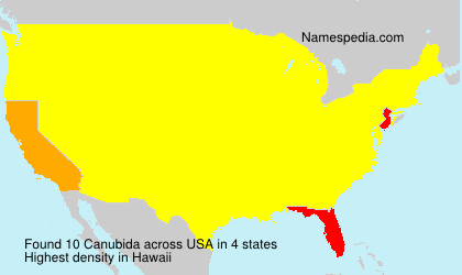 Surname Canubida in USA Surname Canubida in USA