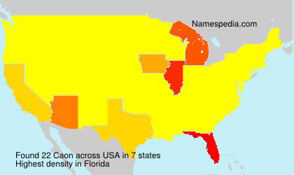Surname Caon in USA Surname Caon in USA