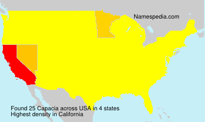 Surname Capacia in USA