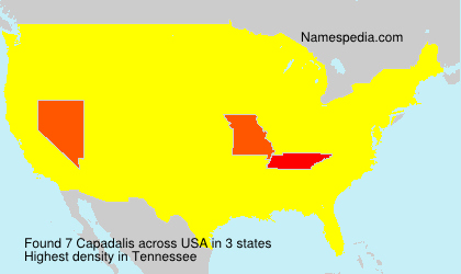 Surname Capadalis in USA Surname Capadalis in USA