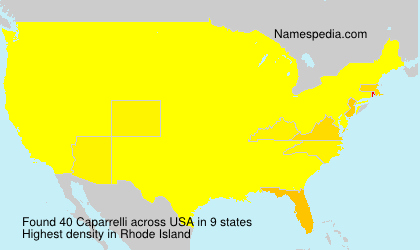 Surname Caparrelli in USA