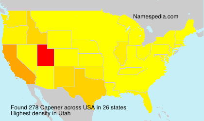 Surname Capener in USA Surname Capener in USA