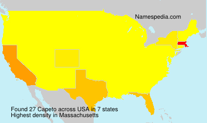 Surname Capeto in USA Surname Capeto in USA