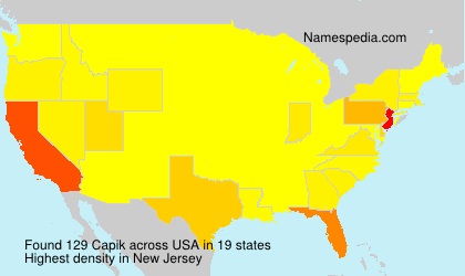 Surname Capik in USA Surname Capik in USA