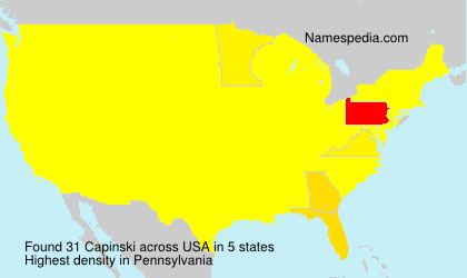 Surname Capinski in USA Surname Capinski in USA