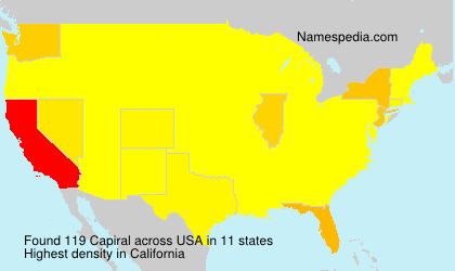 Surname Capiral in USA Surname Capiral in USA