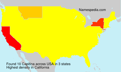 Surname Capitina in USA Surname Capitina in USA