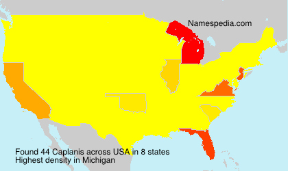 Surname Caplanis in USA Surname Caplanis in USA