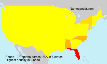 Surname Caplano in USA Surname Caplano in USA