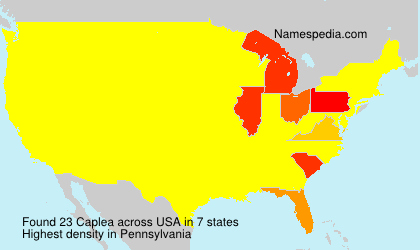 Surname Caplea in USA Surname Caplea in USA