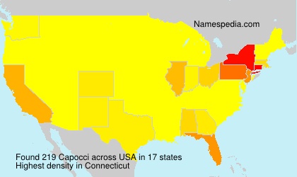 Surname Capocci in USA Surname Capocci in USA