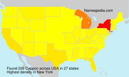 Surname Cappon in USA Surname Cappon in USA