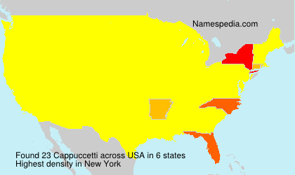 Surname Cappuccetti in USA Surname Cappuccetti in USA