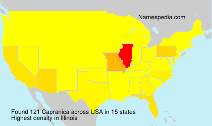 Surname Capranica in USA Surname Capranica in USA