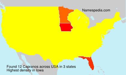Surname Capranos in USA Surname Capranos in USA
