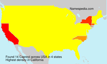 Surname Capreol in USA Surname Capreol in USA