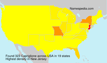Surname Capriglione in USA Surname Capriglione in USA