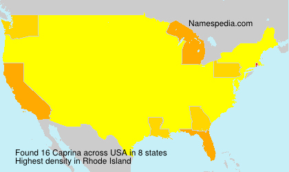 Surname Caprina in USA Surname Caprina in USA