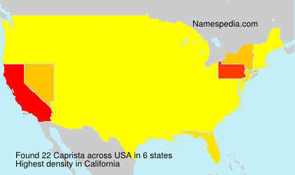Surname Caprista in USA Surname Caprista in USA