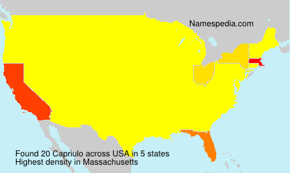 Surname Capriulo in USA Surname Capriulo in USA