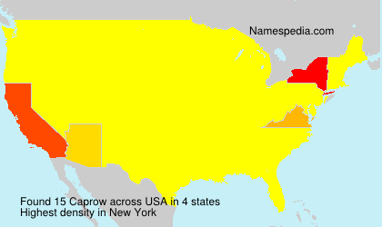 Surname Caprow in USA Surname Caprow in USA