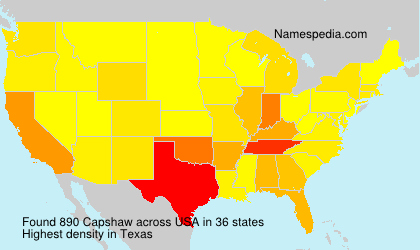 Surname Capshaw in USA Surname Capshaw in USA
