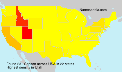 Surname Capson in USA Surname Capson in USA