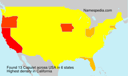 Surname Capulet in USA Surname Capulet in USA
