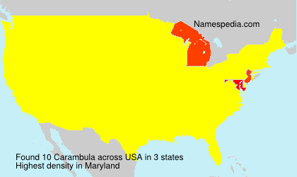 Surname Carambula in USA