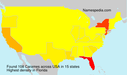 Surname Carames in USA