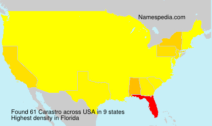 Surname Carastro in USA
