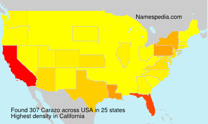 Surname Carazo in USA Surname Carazo in USA